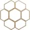 Ekena Millwork Florin Wood Fretwork Pierced Ceiling Medallion, Hickory, 32"OD x 11 1/4"ID x 3/8"T CMWP32X32X0375FOHI - alternate 1